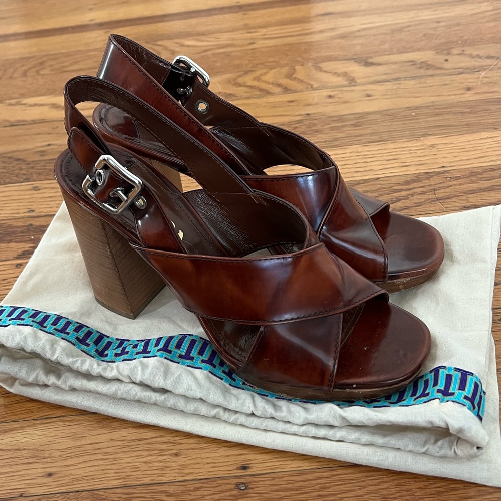 Prada slingback heeled sandals